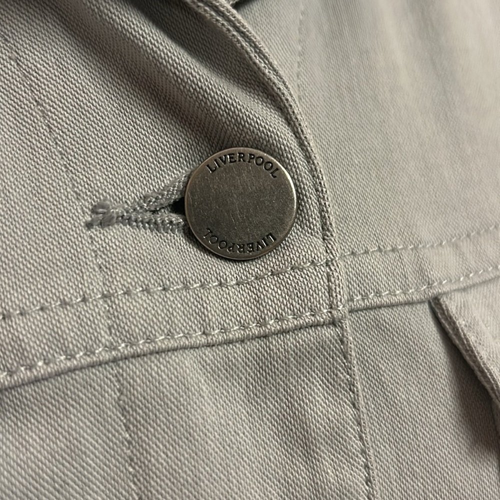 LIVERPOOL Lightweight Jean Jacket, Fossil Grey, Medium, WORN ONCE - Picture 7 of 10